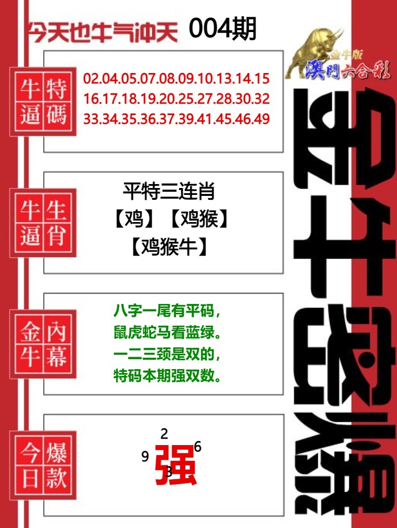 004期金牛密爆[图]